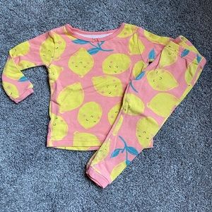 Long Sleeve Lemon Pajama Set